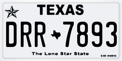 TX license plate DRR7893