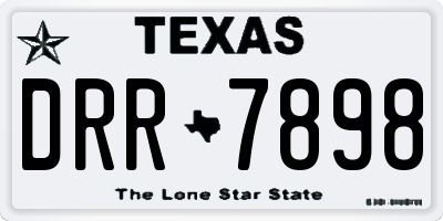 TX license plate DRR7898