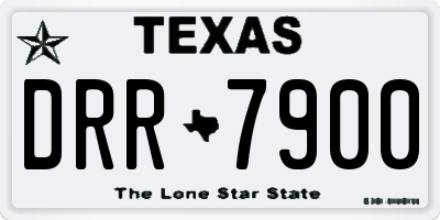 TX license plate DRR7900