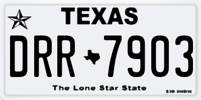 TX license plate DRR7903