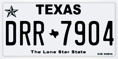 TX license plate DRR7904