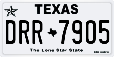 TX license plate DRR7905