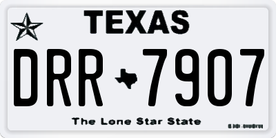 TX license plate DRR7907