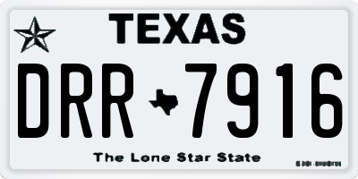 TX license plate DRR7916