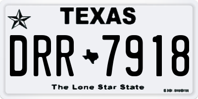 TX license plate DRR7918