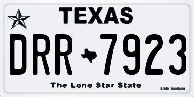 TX license plate DRR7923