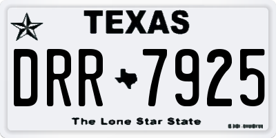 TX license plate DRR7925