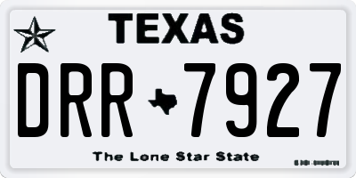 TX license plate DRR7927