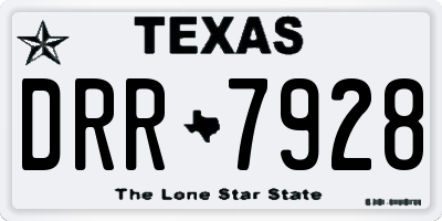 TX license plate DRR7928