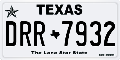 TX license plate DRR7932