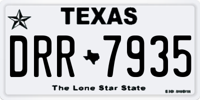 TX license plate DRR7935