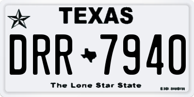 TX license plate DRR7940