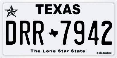 TX license plate DRR7942