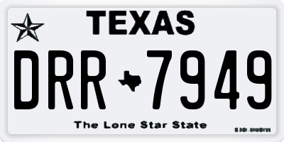 TX license plate DRR7949