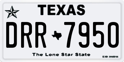 TX license plate DRR7950
