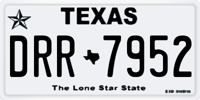 TX license plate DRR7952