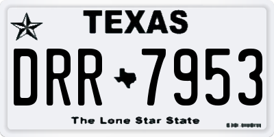 TX license plate DRR7953