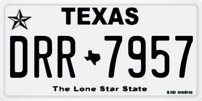 TX license plate DRR7957