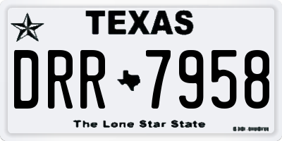 TX license plate DRR7958