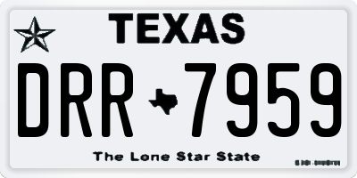 TX license plate DRR7959