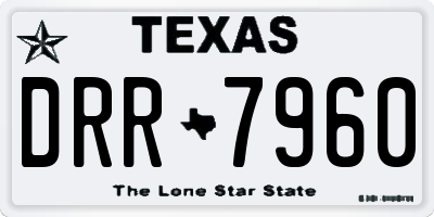TX license plate DRR7960