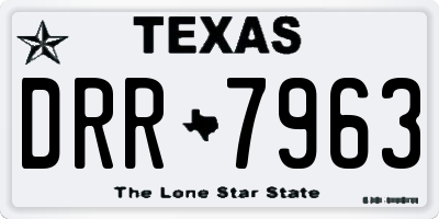 TX license plate DRR7963