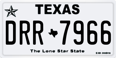 TX license plate DRR7966