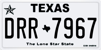 TX license plate DRR7967