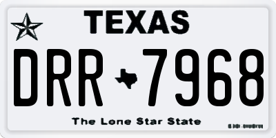 TX license plate DRR7968