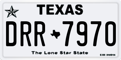 TX license plate DRR7970
