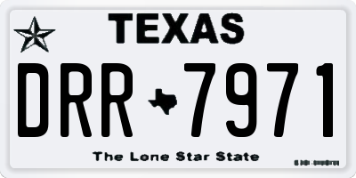 TX license plate DRR7971