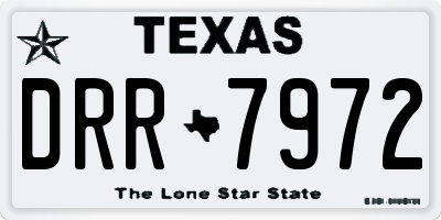 TX license plate DRR7972
