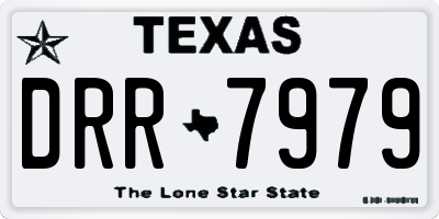 TX license plate DRR7979