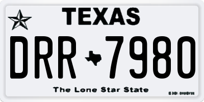 TX license plate DRR7980