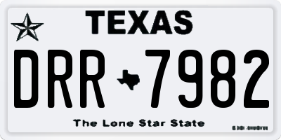 TX license plate DRR7982