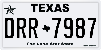 TX license plate DRR7987