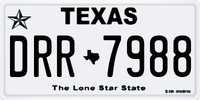 TX license plate DRR7988