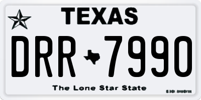 TX license plate DRR7990