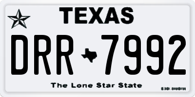 TX license plate DRR7992