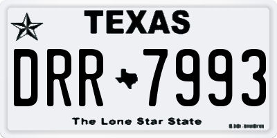 TX license plate DRR7993