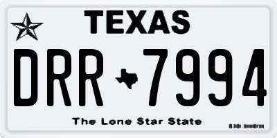 TX license plate DRR7994