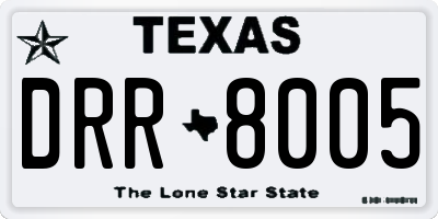 TX license plate DRR8005