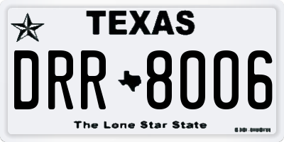 TX license plate DRR8006