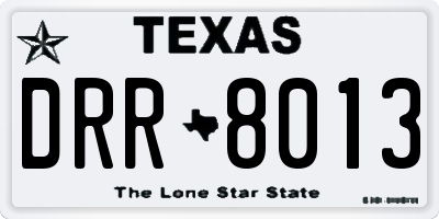TX license plate DRR8013