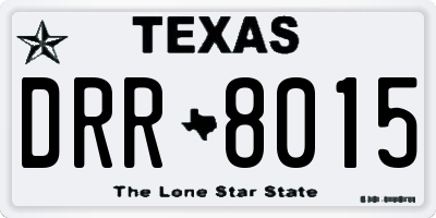 TX license plate DRR8015