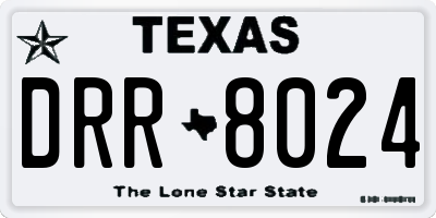 TX license plate DRR8024