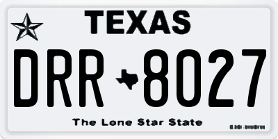 TX license plate DRR8027