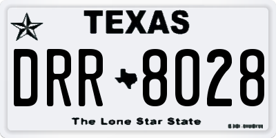 TX license plate DRR8028