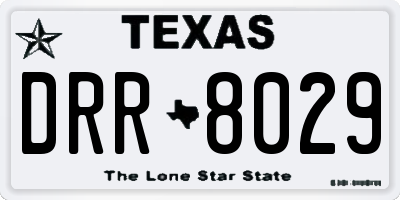 TX license plate DRR8029