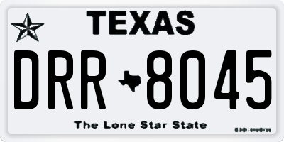TX license plate DRR8045
